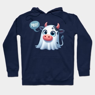 Cute Cow Ghost Hoodie